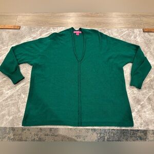Lilly Pulitzer Teal V-Neck Sweater